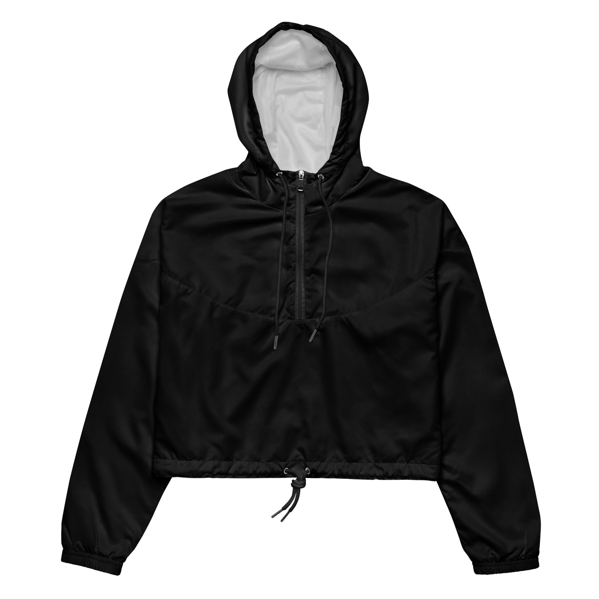 Basic Black Cropped Windbreaker